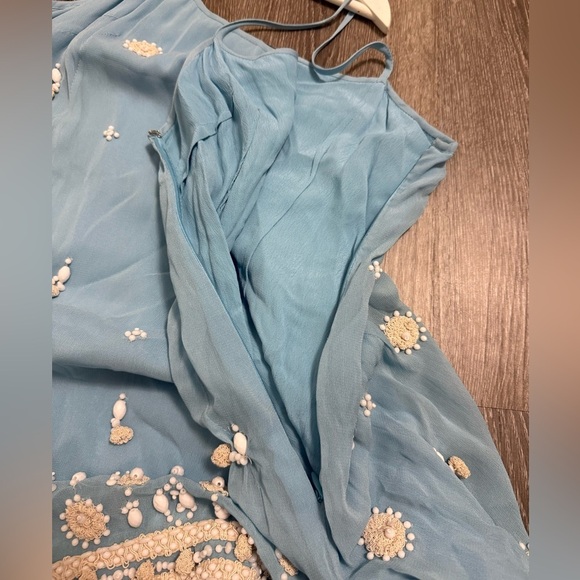 French Connection Spaghetti Strap Beaded Beach Sundress Resortwear Vacation 12 - Picture 8 of 12